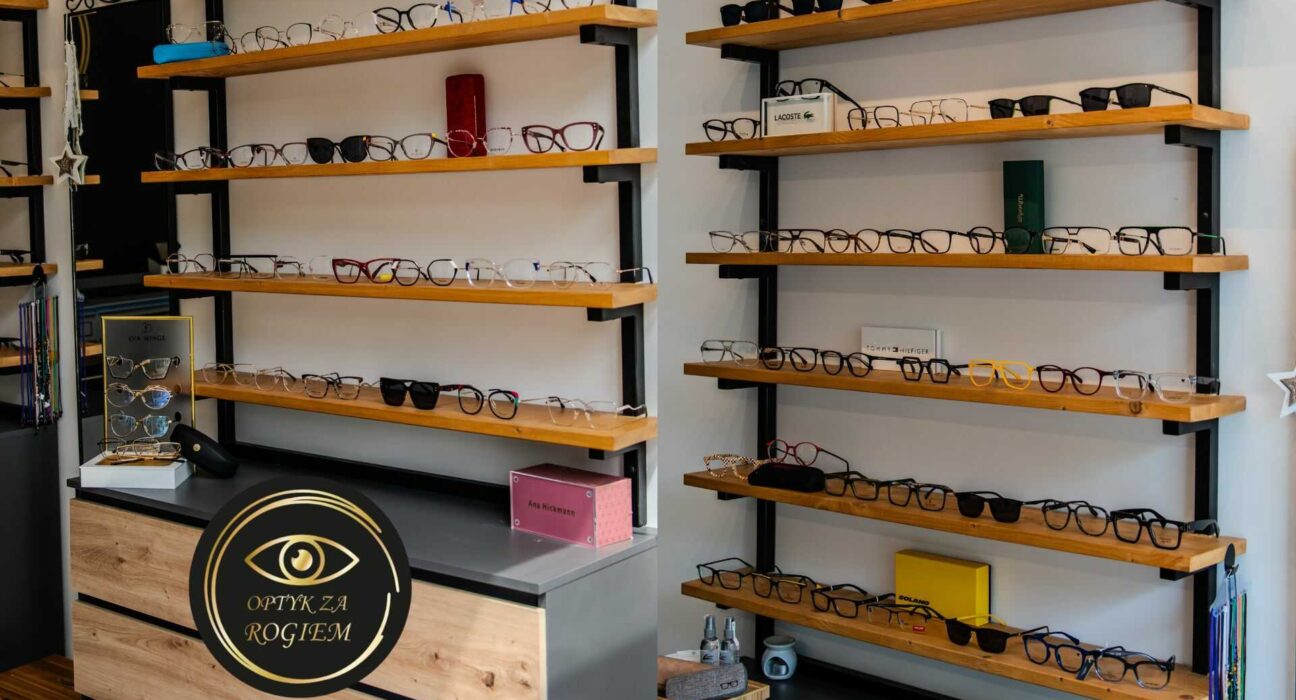 Wnętrze salonu optycznego Optyk Za Rogiem w Warszawie (Wola), ul. Prosta 2/14